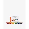 Le Creuset Rainbow Stoneware Mini Ramekins Set Of Six In Multi