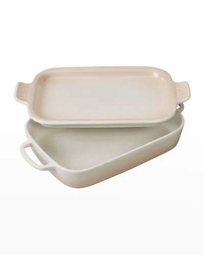 Le Creuset Rectangular Dish With Platter Lid In Neutral