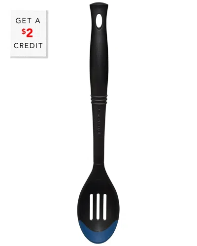 Le Creuset Revolution Bi-material Slotted Spoon With $2 Credit In Black