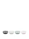 Le Creuset Ribbed Ceramic Bowls (set Of Four) In Multi