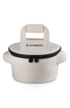 Le Creuset Round Dutch Oven Tote Bag In Beige