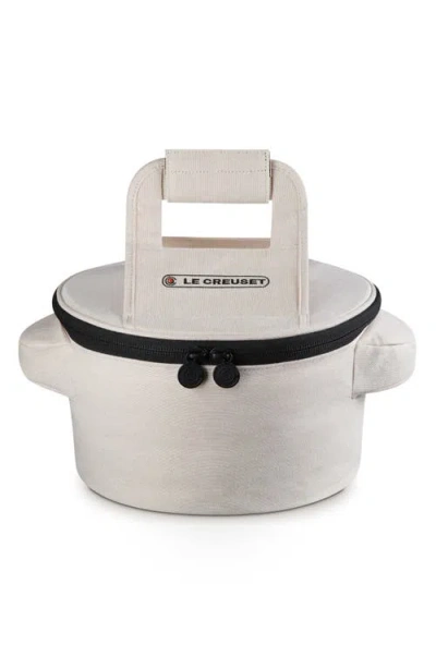Le Creuset Round Dutch Oven Tote Bag In Beige