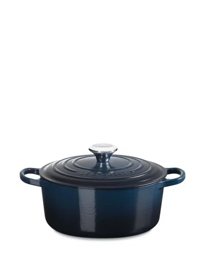 Le Creuset Round-shape Casserole (22cm) In Blue