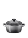 Le Creuset 라운드 스톤웨어 미니 코코테 In Black