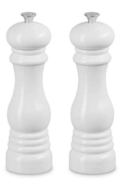 Le Creuset Salt & Pepper Mill Set In White