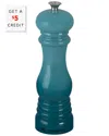 Le Creuset Carribean Salt Mill With Adjustable Grind Setting In Green