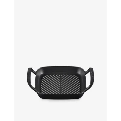 Le Creuset Satin Black Bbq Outdoor Square Cast Iron Grill 26cm