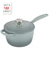 Le Creuset Sea Salt Signature 1.75qt Saucepan With $23 Credit In White