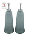 Le Creuset Sea Salt Signature Oil And Vinegar Set With $5 Credit In White