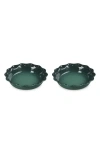 Le Creuset Set Of 2 9-inch Heritage Stoneware Pie Dishes In Artichaut