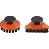 Le Creuset Set Of 2 Grill Pan Brushes In Flame