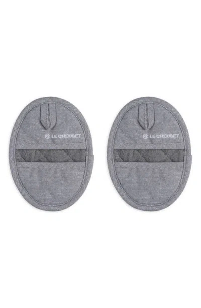 Le Creuset Set Of 2 Mini Oven Mitts In Charbon