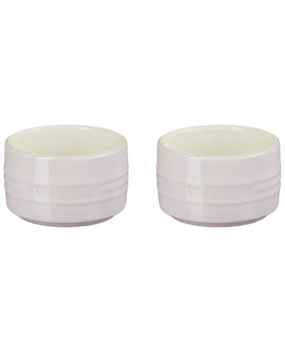 Le Creuset Set Of 2 Straight Wall Ramekins In White