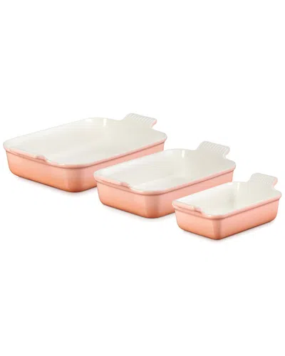 LE CREUSET LE CREUSET SET OF 3 HERITAGE RECTANGULAR DISHES