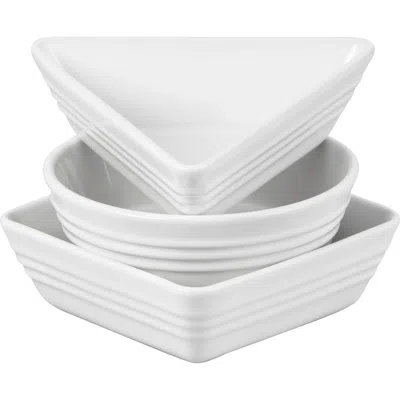 Le Creuset Stoneware 3-piece Tapas Dish Set In White