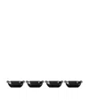 Le Creuset Set Of 4 Cast Iron Gourmand Rectangular Mini Bakers In Black