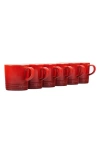 Le Creuset Set Of 6 12-ounce Stoneware Mugs In Cerise