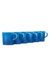 Le Creuset Set Of 6 12-ounce Stoneware Mugs In Marseille