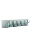 Le Creuset Set Of 6 12-ounce Stoneware Mugs In Sea Salt