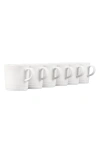 Le Creuset Set Of 6 12-ounce Stoneware Mugs In White