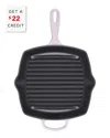 Le Creuset Shallot 10.25 Signature Square Skillet Grill With $23 Credit