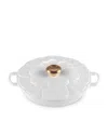 Le Creuset Shallow Petal Casserole Dish In White