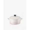 Le Creuset Shell Pink Stoneware Petite Round Casserole Dish 9cm In Shell Pink