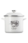 Le Creuset Shrimp Seafood Stock Pot In White