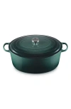 Le Creuset Signature 15 1/2-quart Oval Enamel Cast Iron French/dutch Oven In Artichaut