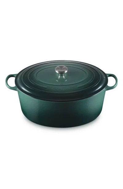 Le Creuset Signature 15 1/2-quart Oval Enamel Cast Iron French/dutch Oven In Artichaut