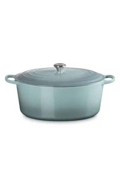Le Creuset Signature 15 1/2-quart Oval Enamel Cast Iron French/dutch Oven In Sea Salt