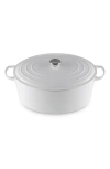 Le Creuset Signature 15 1/2-quart Oval Enamel Cast Iron French/dutch Oven In White