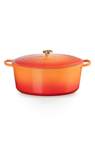 Le Creuset Signature 15.5-quart Oval Enamel Cast Iron Dutch Oven In Orange