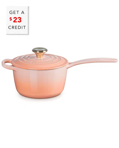 Le Creuset Signature 1.75qt Saucepan With $23 Credit In Pink