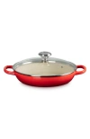 Le Creuset Enameled Cast Iron Signature Round 2.25-qt. Braiser With Glass Lid In Cerise