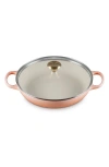 Le Creuset Enameled Cast Iron Signature Round 2.25-qt. Braiser With Glass Lid In Peche