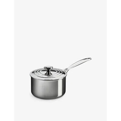 Le Creuset Signature 3-ply Stainless-steel Saucepan With Lid In Metallic