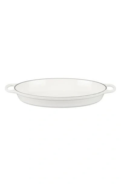 Le Creuset Signature 3 Quart Enameled Cast Iron Oval Baker In White