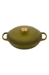 Le Creuset Signature 3.5-quart Enameled Cast Iron Braiser In Olive