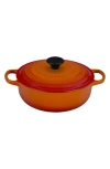 Le Creuset Signature 3.5-quart Round Enamel Cast Iron French/dutch Oven In Flame (house Special)