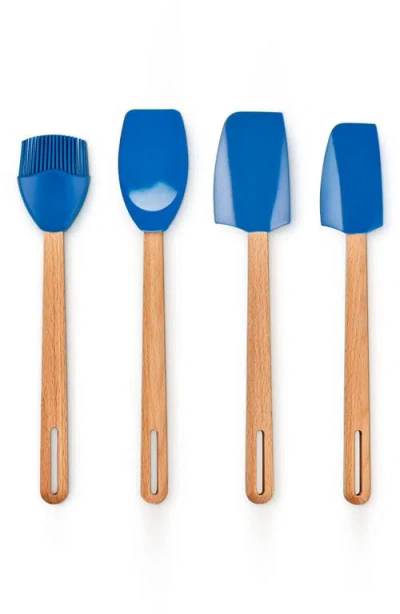 Le Creuset Signature 4-piece Silicone Tools Set In Blue