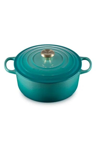 Le Creuset Signature 5.5-quart Round Enamel Cast Iron French/dutch Oven In Blue