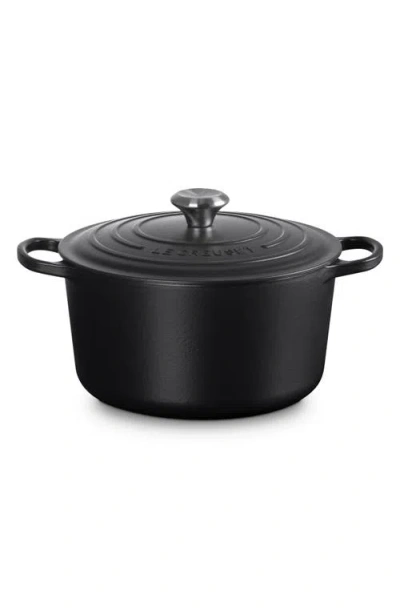 Le Creuset Signature 6.5-quart Round Enamel Cast Iron Dutch Oven In Black
