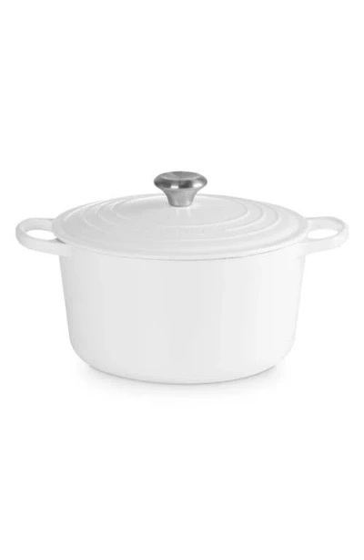 Le Creuset Signature 6.5-quart Round Enamel Cast Iron Dutch Oven In White