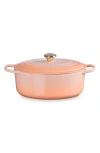Le Creuset Signature 6.75-quart Oval Enamel Cast Iron French/dutch Oven With Lid In Pink
