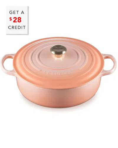 Le Creuset Signature Round 6.75qt Dutch Oven With $44 Credit In Pink