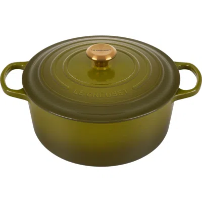 LE CREUSET LE CREUSET SIGNATURE 7.25-QUART ROUND ENAMEL CAST IRON DUTCH OVEN