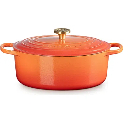 Le Creuset Signature 7.25-quart Round Enamel Cast Iron Dutch Oven In Orange