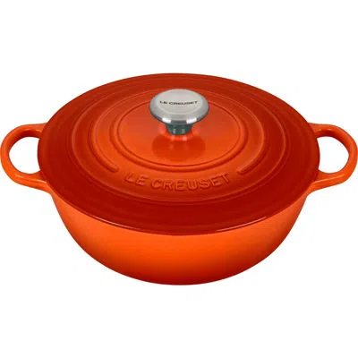 Le Creuset Signature 7.5-quart Enameled Cast Iron Brazier In Flame