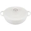 Le Creuset Signature 7.5-quart Enameled Cast Iron Brazier In White